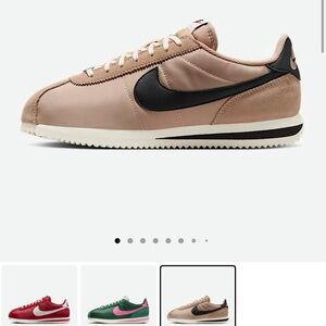Women’s Nike Cortez tan and black sneaker 8.5